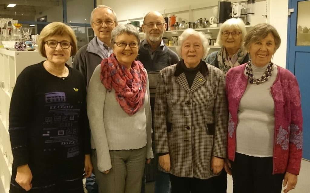 På årsmøtet i NMS Gjenbruk Ålesund 1. februar ble det valgt nytt styre for NMS Gjenbruk Ålesund. Foran fra venstre Vigdis Vartdal, Berit Nerheim Andersen (vara) Oddveig Øygard, Signe Fagerli Rise Bak frå venstre: Bjørn Sveås, Erling Aaslid, Helene Røsvik.(vara). Reidun Vigestad Berge (vara) var ikke til stede da bildet ble tatt.